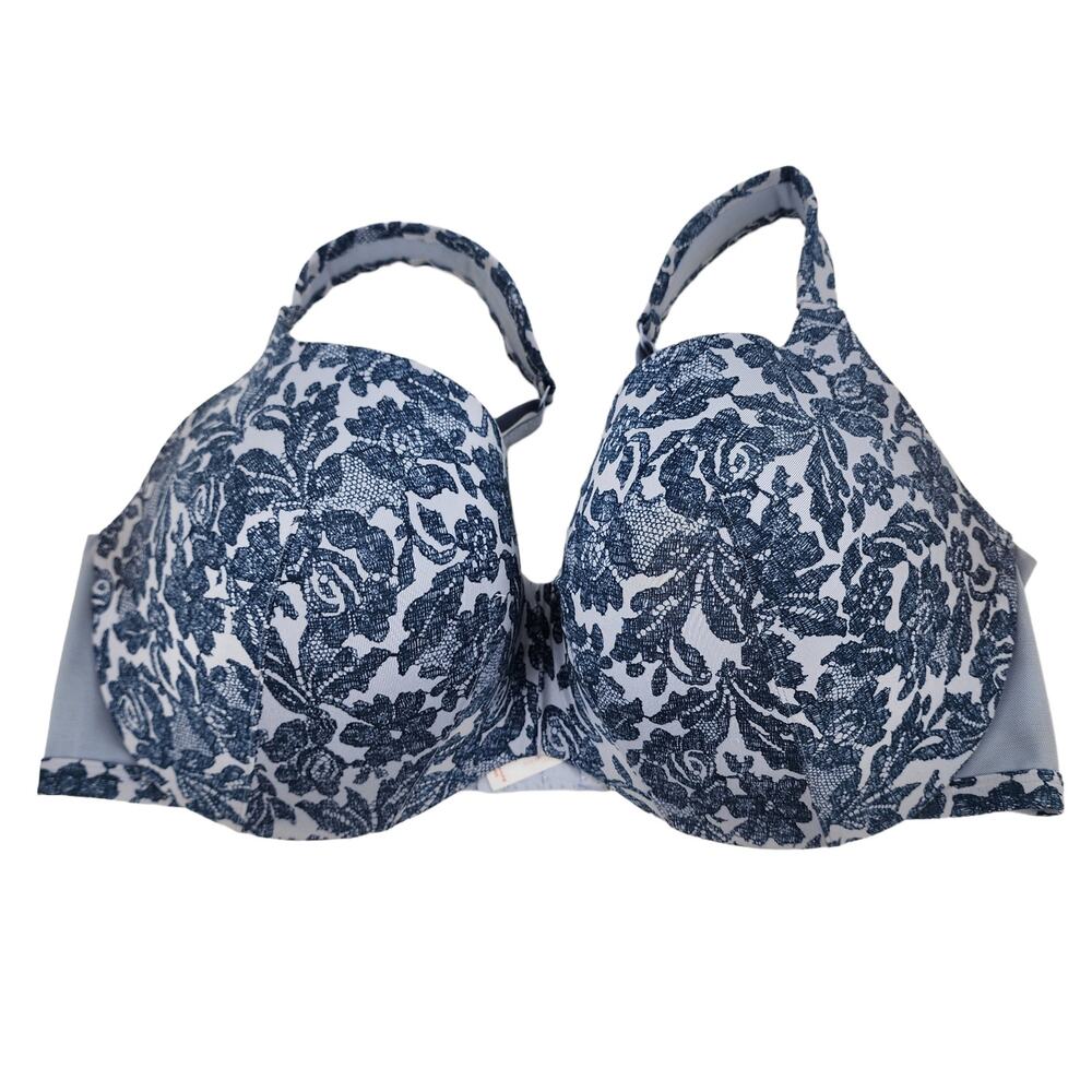Cacique Uplift Balconette Full Coverage Underwire Blue Bra Size 42DDD